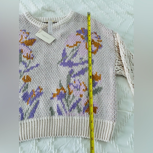 Magaschoni Floral Knit
Sweater Cream Purple 100% cotton luxury - Picture 8 of 9